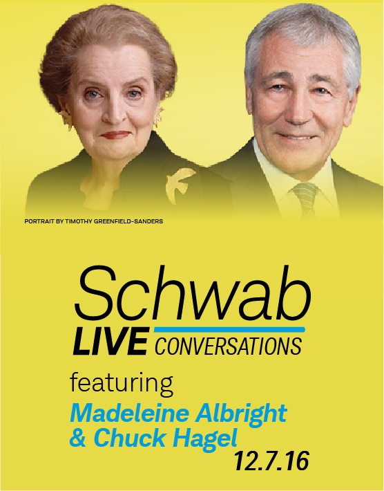 Madeleine Albright and Chuck Hagel