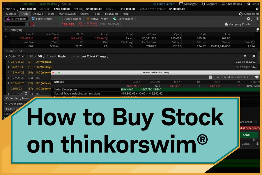 How To Trade Options On Thinkorswim Desktop How to Buy Stock on thinkorswim® Desktop | Charles Schwab