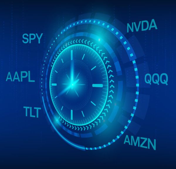 Image showing stock symbols SPY, AAPL, TLT, NVDA, QQQ, and AMZN