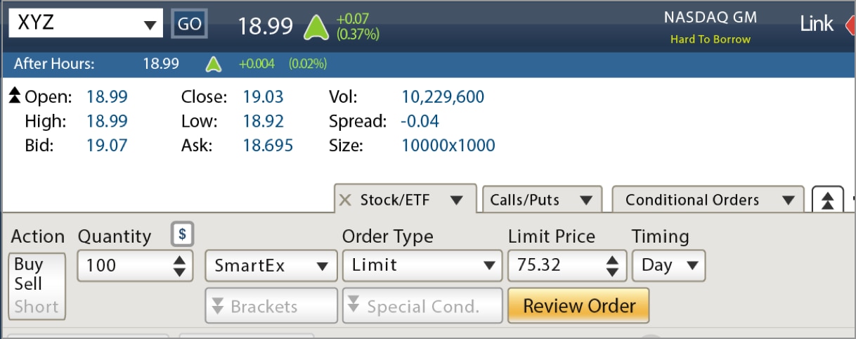 Screenshot of All in One Trade Ticket tool