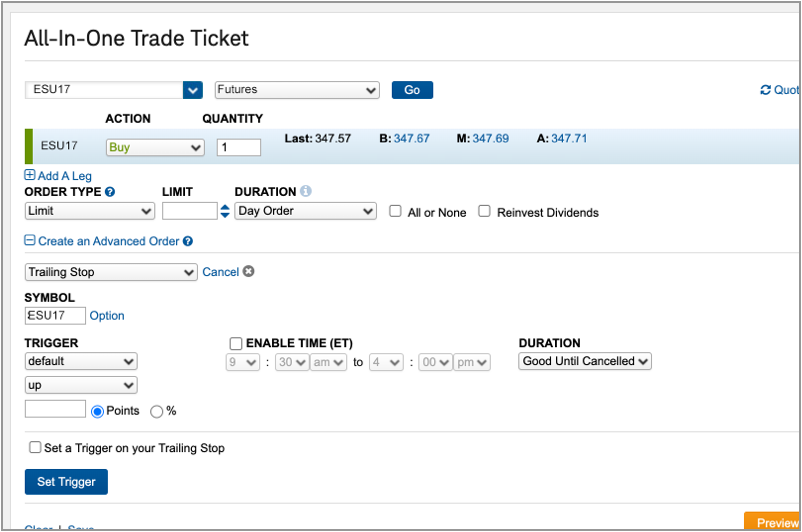 All-in-One Trade Ticket Screenshot