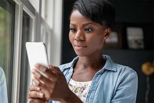 woman on mobile phone
