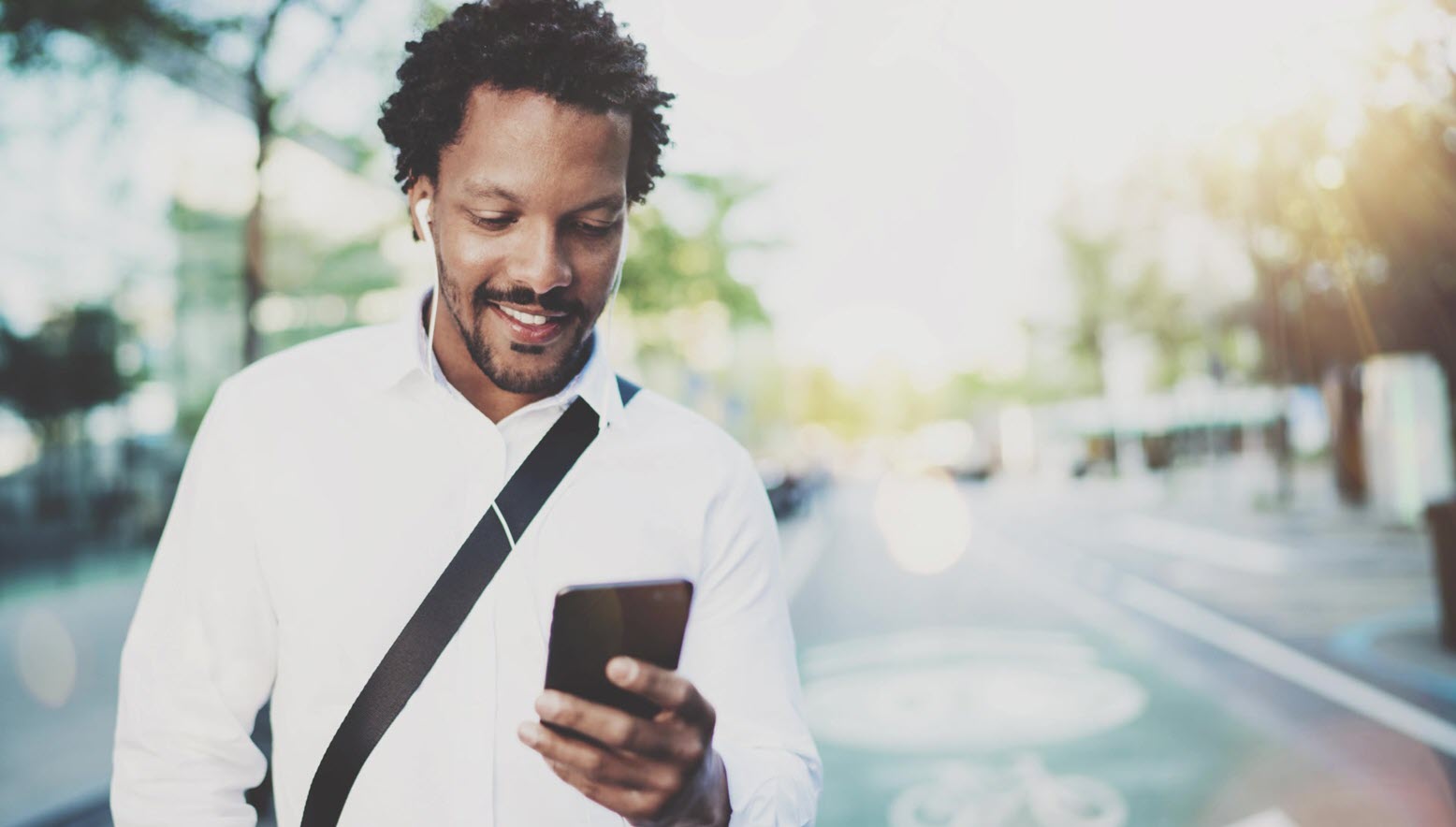 Man using his phone