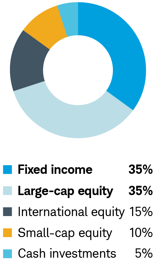 Moderate allocation chart image