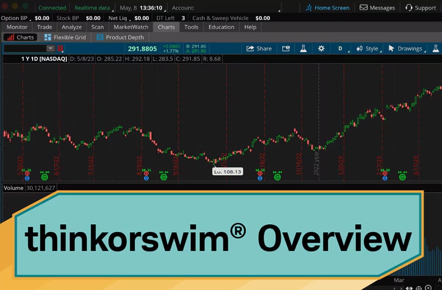 Image of thinkorswim overview platform demo.