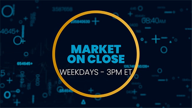 Photo with text "Market on Close, Weekdays 3PM ET