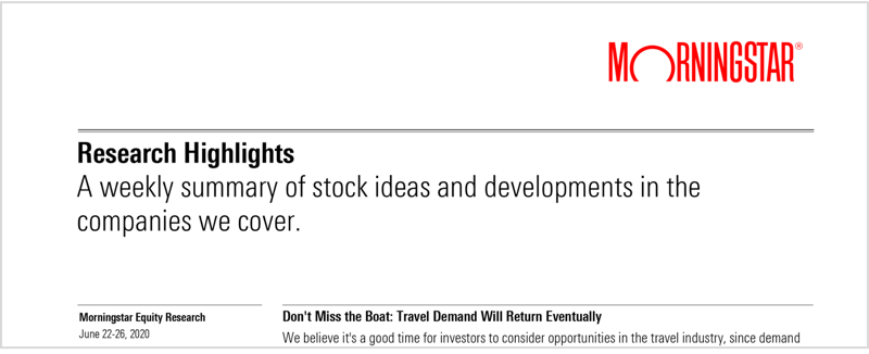Sample Morningstar report