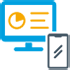 Computer and mobile phone icon