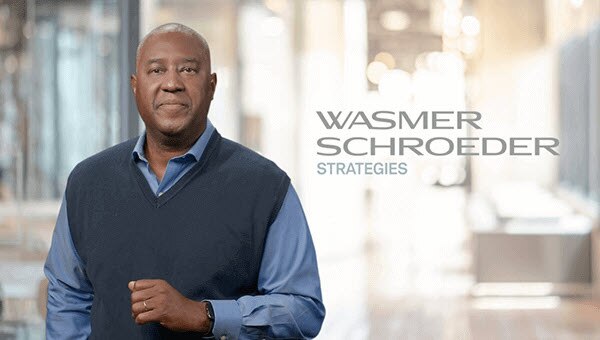 The video thumbnail shows a man standing next to the Wasmer Shroeder Strategies logo.