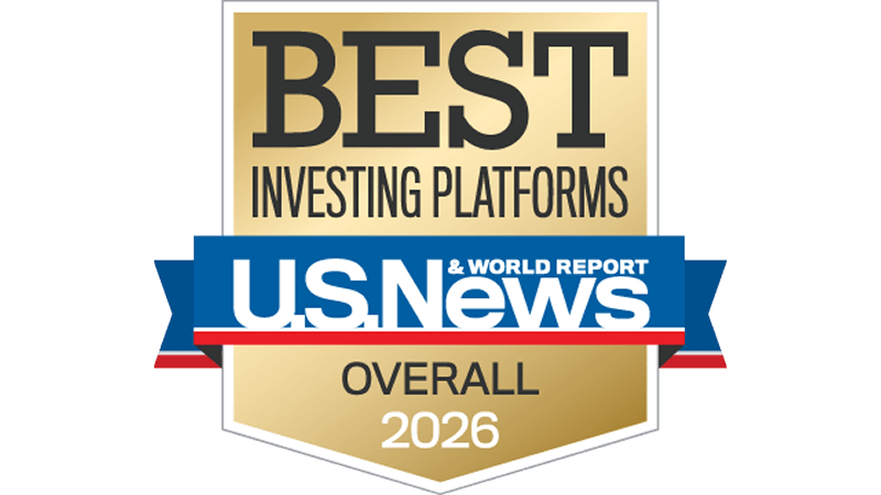 U.S. News award badge: Best Investing Platforms, 2026