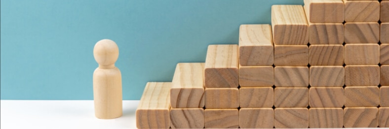 Photo of stacked wood blocks