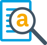 Document with magnifying glass image