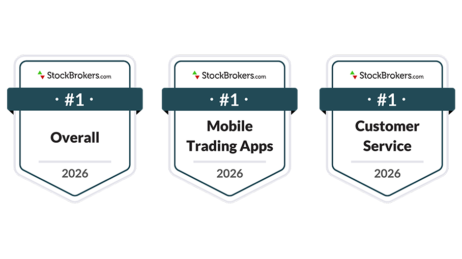 Stockbrokers.com 2026 #1 Overall Brokerage, Mobile Trading Apps, and Customer Service awards